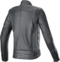 ALPINESTARS Stella Dyno Leather Jacket - Black Tar Gray/Dark Gray - XS 3113924-1296-XS