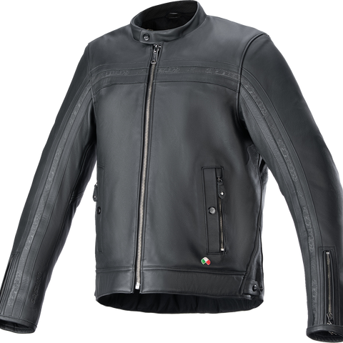 ALPINESTARS Dyno Leather Jacket - Black/Black - Medium 3103924-1100-M