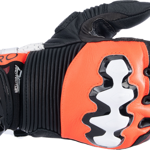 ALPINESTARS GP Pro R4 Gloves - Black/Fluo Red/White - 3XL 3556724-1321-3X