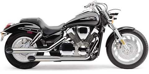 Blvd Slashcut Slip On Chrome Hon Vtx1300c 04 09