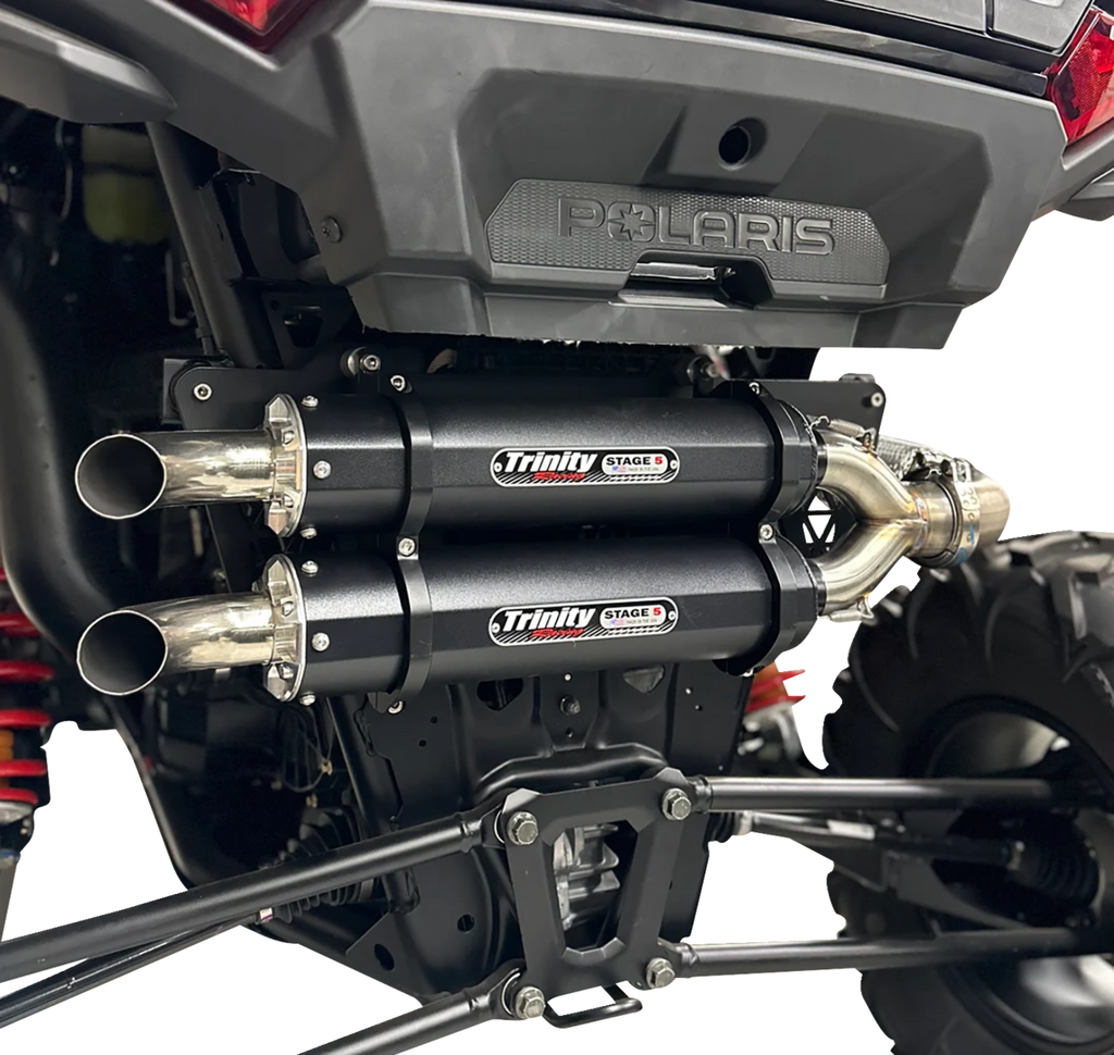 TRINITY RACING Dual Slip-On Mufflers - Cerakote Black TR-4186S-C2