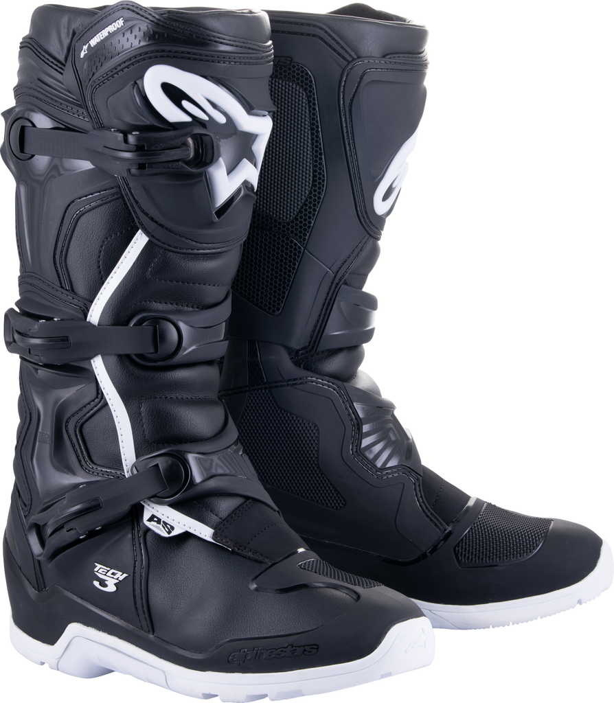 Tech 3 Enduro Wtrprf Boots Black/White Sz 6