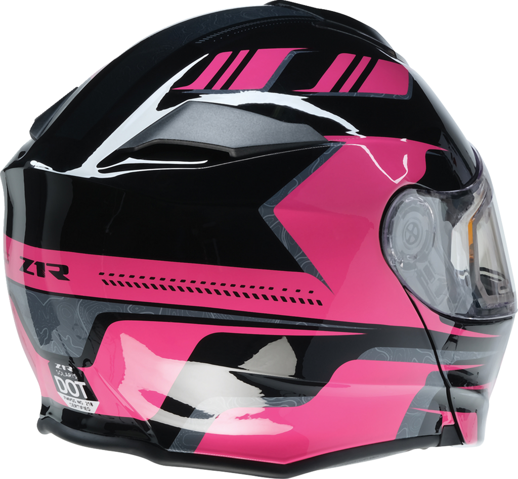 Z1R Solaris Snow Helmet - First Tracks - Black/Pink - Large 0120-0846