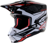 S M5 Action 2 Helmet Blk/Wht/Brt Rd Glossy 2x