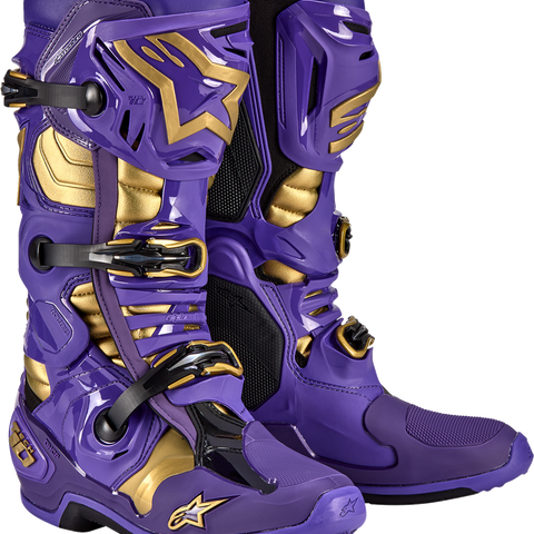 ALPINESTARS Limited Edition Salt Lake Tech 10 Boots - Purple/Gold/Black - US 11 2010020-373-11