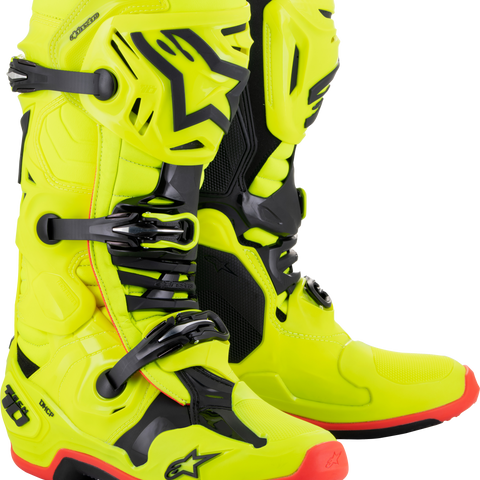Tech 10 Boots Ylw Fluo/Blk/Red Fluo Sz 10