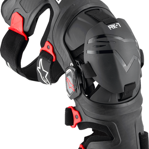 ALPINESTARS RK-7 Plasma Knee Braces - Black/Red - Medium 6500825-13-M