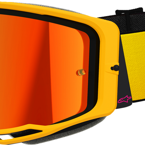 ALPINESTARS GOGGLES Vision 8 Goggle - Corp - Yellow/Pink - Red Mirror Lens 5101625-5023