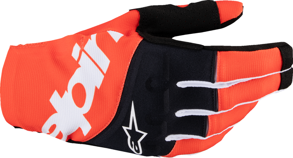 ALPINESTARS Techstar MX Gloves - Black/Hot Orange - Small 3560125-1041-S