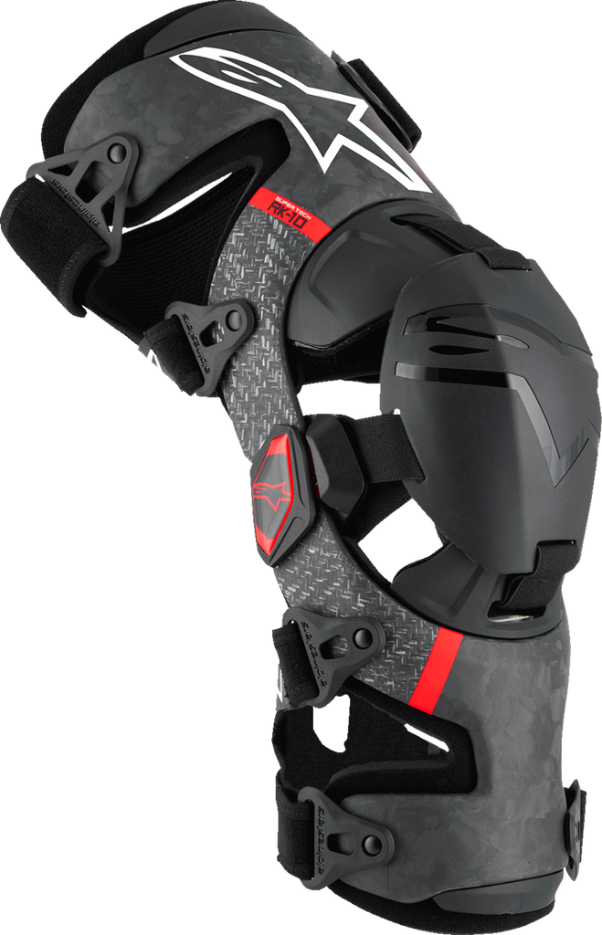 ALPINESTARS Supertech RK-10 Plasma Knee Braces - Black/Red - Small 6501425-13-S