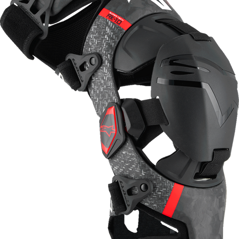 ALPINESTARS Supertech RK-10 Plasma Knee Braces - Black/Red - Small 6501425-13-S