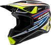 ALPINESTARS Youth SM3 Helmet - Wurx - Gloss Black/Yellow Fluo/Blue/Red Large 8302025-1574-YL