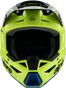 ALPINESTARS Youth SM3 Helmet - Radium - Gloss Yellow Fluo/Black/Blue - Large 8301825-5017-YL