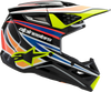 ALPINESTARS Youth SM3 Helmet - Wurx - Gloss Black/Yellow Fluo/Blue/Red Large 8302025-1574-YL