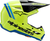 ALPINESTARS Youth SM3 Helmet - Radium - Gloss Yellow Fluo/Black/Blue - Large 8301825-5017-YL