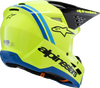 ALPINESTARS Youth SM3 Helmet - Radium - Gloss Yellow Fluo/Black/Blue - Large 8301825-5017-YL