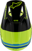 ALPINESTARS Youth SM3 Helmet - Radium - Gloss Yellow Fluo/Black/Blue - Large 8301825-5017-YL