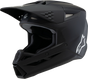 ALPINESTARS Youth SM3 Helmet - Solid - Matte Black - Medium 8302225-110-YM