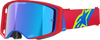 ALPINESTARS GOGGLES Supertech Goggle - Corp - Red/Blue - ABS Vision - Blue Mirror Lens 5100325-3055