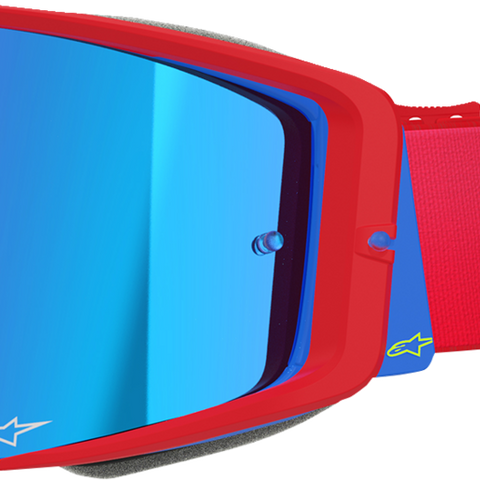 ALPINESTARS GOGGLES Supertech Goggle - Corp - Red/Blue - ABS Vision - Blue Mirror Lens 5100325-3055