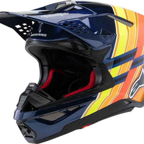 ALPINESTARS Supertech M10 Helmet - TLD Edition 25 - MIPS? - Gloss Dark Blue/Orange/Yellow/Fluo Red - XS 8300225-7156-XS