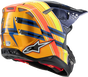 ALPINESTARS Supertech M10 Helmet - TLD Edition 25 - MIPS? - Gloss Dark Blue/Orange/Yellow/Fluo Red - 2XL 8300225-7156-XXL