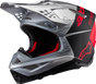 ALPINESTARS Supertech M10 Helmet - Flood - MIPS? - Gloss Silver/Black/Orange Fluo - Large 8301023-1954-L