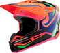 ALPINESTARS Youth SM3 Helmet - Deegan - Gloss Orange Fluo/Purple/Pink Fluo - Medium 8301425-433-YM