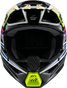 ALPINESTARS Youth SM3 Helmet - Wurx - Gloss Black/Yellow Fluo/Blue/Red - Small 8302025-1574-YS