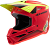 ALPINESTARS Youth SM3 Helmet - Fray - Gloss Red/Yellow Fluo/Black - Small 8301625-3051-YS