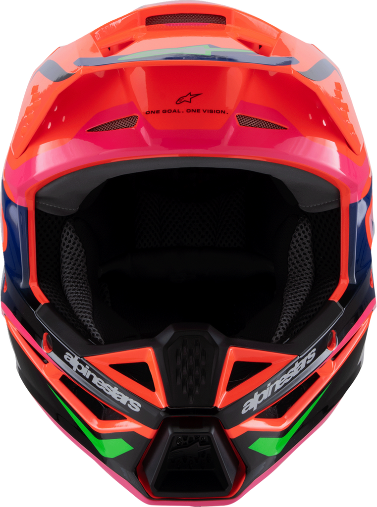 ALPINESTARS Youth SM3 Helmet - Deegan - Gloss Orange Fluo/Purple/Pink Fluo - Small 8301425-433-YS