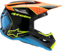 ALPINESTARS Youth SM3 Helmet - Fray - Gloss Black/Orange/Yellow Fluo- Small 8301625-1455-YS
