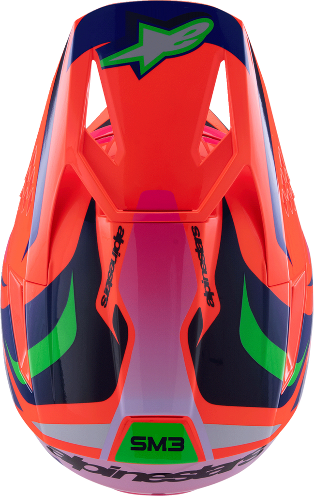 ALPINESTARS Youth SM3 Helmet - Deegan - Gloss Orange Fluo/Purple/Pink Fluo - Small 8301425-433-YS