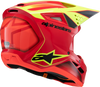 ALPINESTARS Youth SM3 Helmet - Fray - Gloss Red/Yellow Fluo/Black - Small 8301625-3051-YS