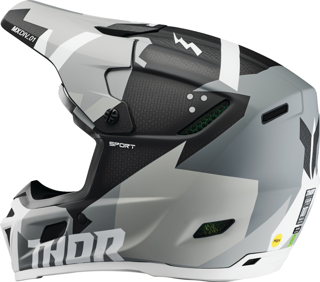 THOR Reflex Sport Helmet - MIPS? - Carbon Brave - Gray/White - XL 0110-8761