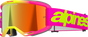 ALPINESTARS GOGGLES Vision 5 Goggle - Wordmark - Pink/Yellow Fluo - Red Mirror Lens 5102425-3085