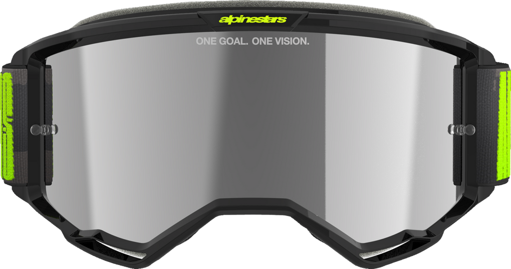 ALPINESTARS GOGGLES Vision 5 Goggle - Hollow - Charcoal/Yellow Fluo - Silver Mirror Lens 5102225-1470