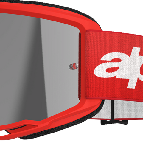 ALPINESTARS GOGGLES Vision 3 Goggle - Wordmark - Red - Silver Mirror Lens 5103325-3094