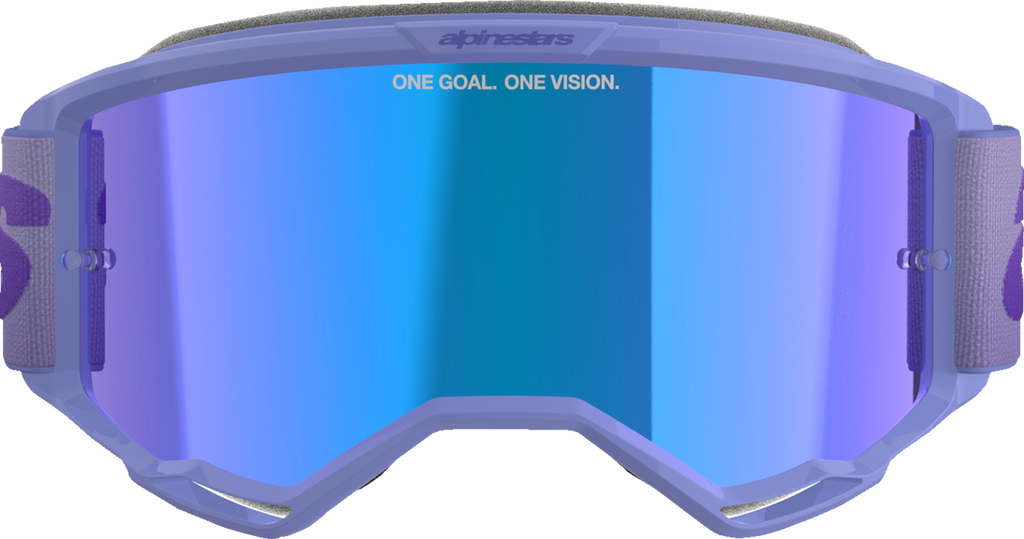 Alpinestars Vision 5 Goggle Wordmark Purple with Blue Mirror Lens 5102425-3116