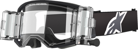 ALPINESTARS GOGGLES Supertech Roll-Off Goggle - Corp - Black/Gray - Clear Lens 5100425-1518