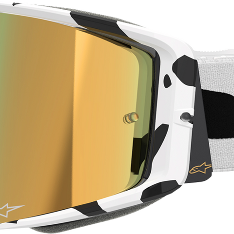 ALPINESTARS GOGGLES Supertech Goggle - Corp - White - ABS Vision - Gold Mirror Lens 5100325-2044