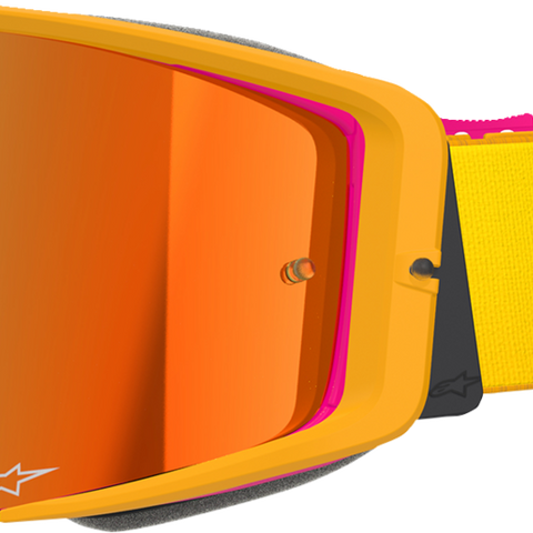 ALPINESTARS GOGGLES Supertech Goggle - Corp - Fluo Yellow - ABS Vision - Red Mirror Lens 5100325-5023