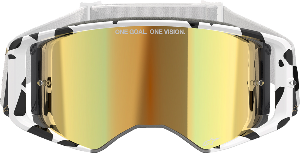 ALPINESTARS GOGGLES Supertech Goggle - Corp - White - ABS Vision - Gold Mirror Lens 5100325-2044