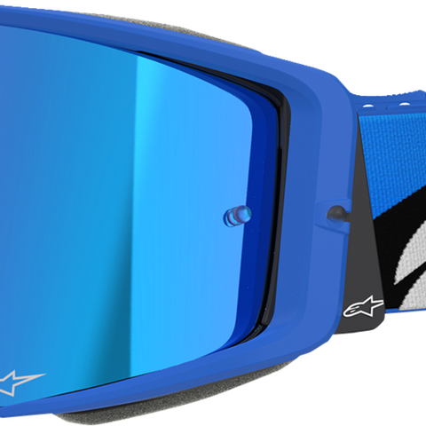 ALPINESTARS GOGGLES Supertech Goggle - Stream - Blue - ABS Vision - Blue Mirror Lens 5100625-7271