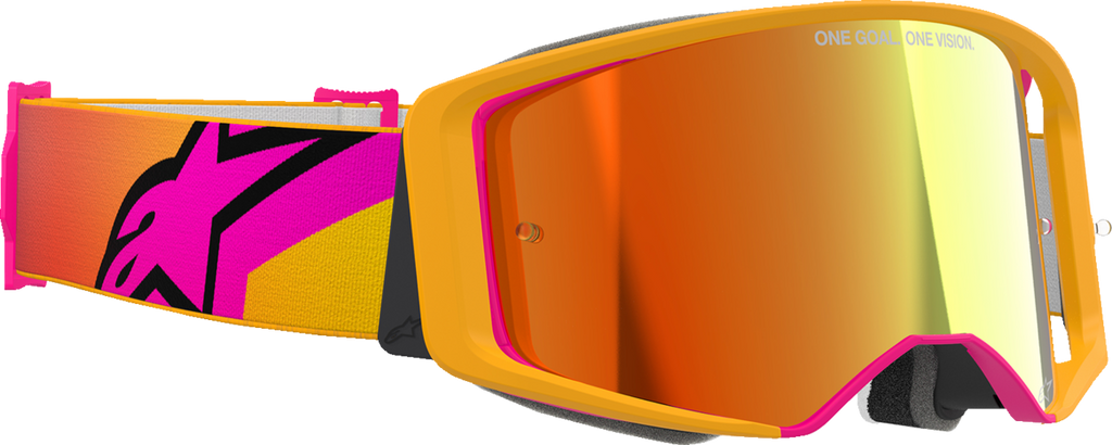 ALPINESTARS GOGGLES Supertech Goggle - Corp - Fluo Yellow - ABS Vision - Red Mirror Lens 5100325-5023