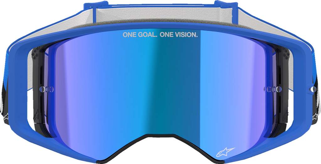 ALPINESTARS GOGGLES Supertech Goggle - Stream - Blue - ABS Vision - Blue Mirror Lens 5100625-7271