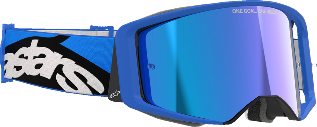 ALPINESTARS GOGGLES Supertech Goggle - Stream - Blue - ABS Vision - Blue Mirror Lens 5100625-7271