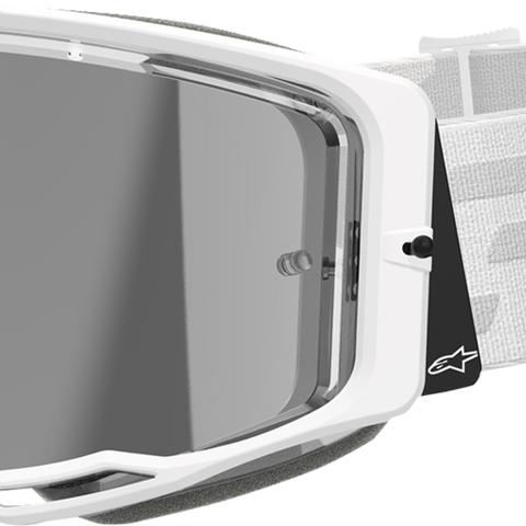 ALPINESTARS GOGGLES Vision 8 Goggle - Corp - White - Silver Mirror Lens 5101625-2055