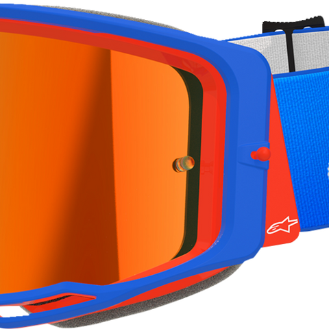 ALPINESTARS GOGGLES Vision 8 Goggle - Wordmark - Blue/Orange - Red Mirror 5101325-7303