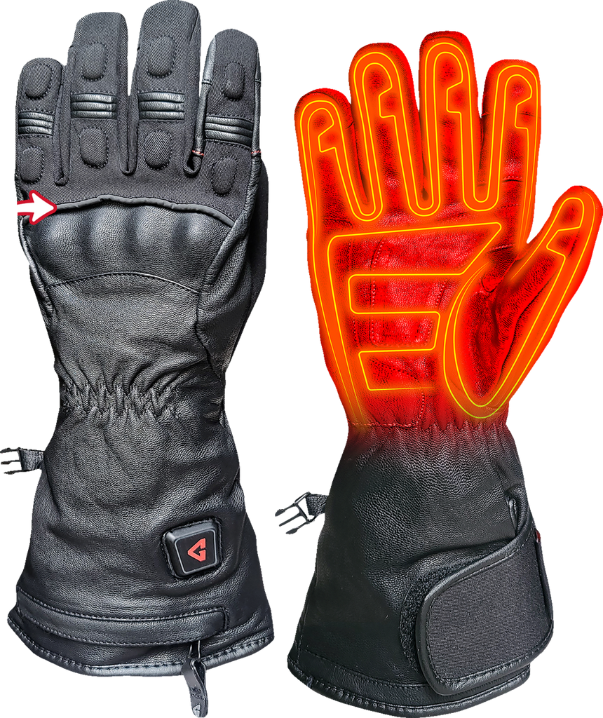 GERBING HEATED CLOTHING 7V Hard Knuckle Battery Heated Gloves - Black - XL GERGVHK7VBXL